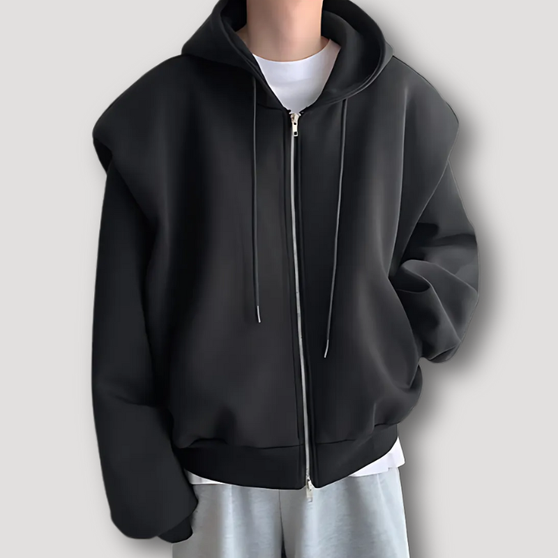 Trendy Streetwear Oversized Hoodie For Men Zip Up