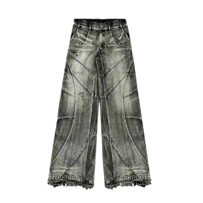 Vintage Hip Hop Baggy Jeans For Men