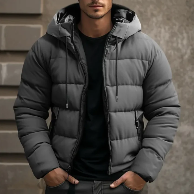 Warm Puffer Coat With Hood Jacket Winter