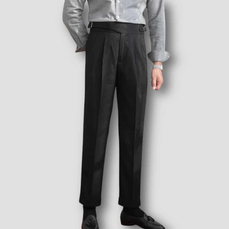 Flattering Fit High Waist Trousers Mens