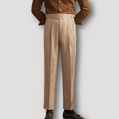 Flattering Fit High Waist Trousers Mens