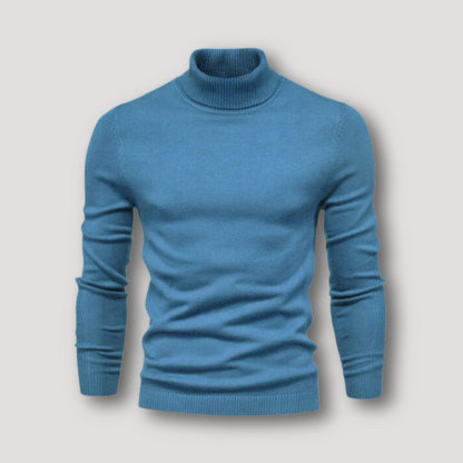 Long Sleeve Slim Fitted Plain Turtleneck Sweater