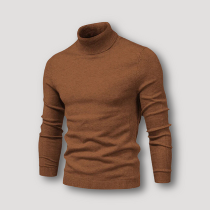 Long Sleeve Slim Fitted Plain Turtleneck Sweater