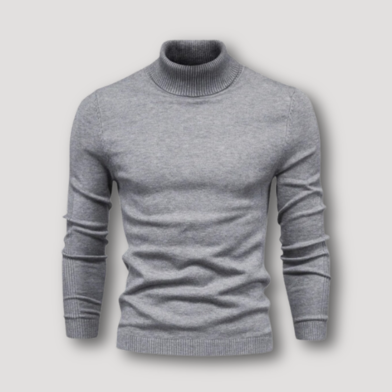 Long Sleeve Slim Fitted Plain Turtleneck Sweater