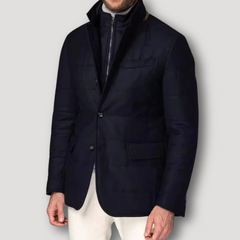 Slim Fit Quilted Winter Blazer Jacket Men