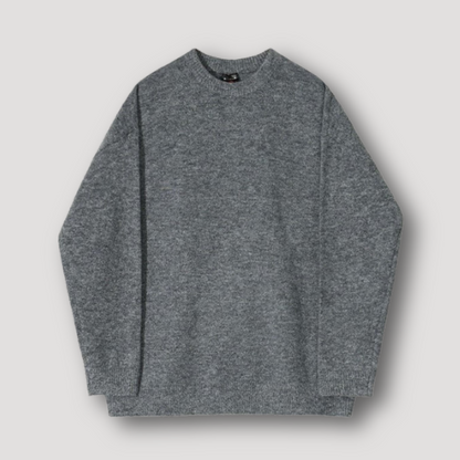 Oversized Grey Pullover Wool Sweaters Men Sale