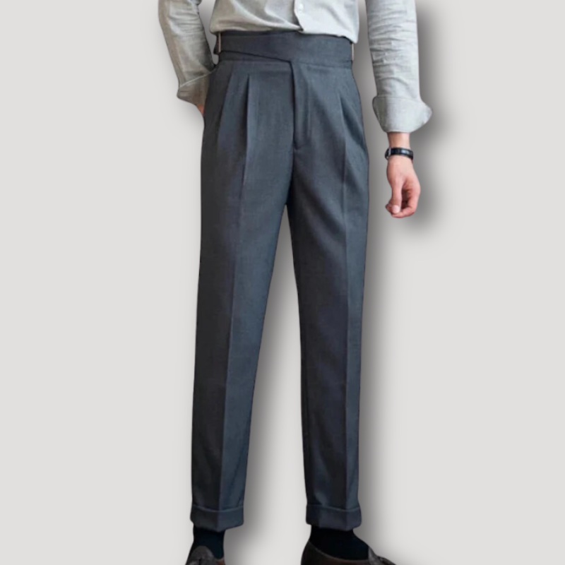 Parisian Waist Stylish Straight Cut Trousers Mens