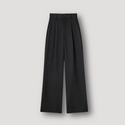 Stylish Pinstripe Wide-Leg Pleated Trousers for Men