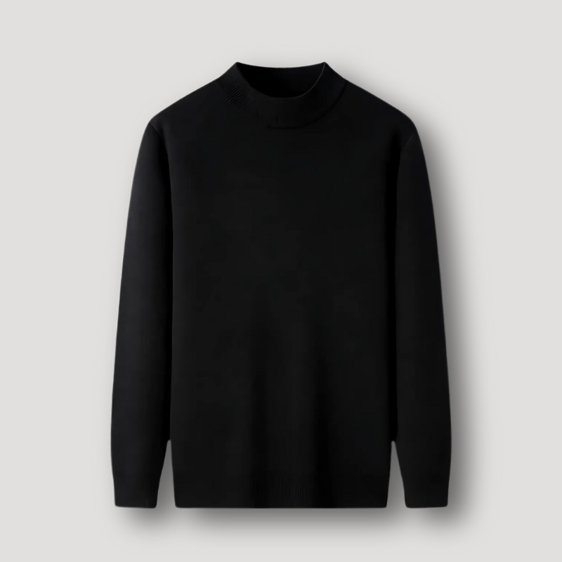 Tailored Fit Long Sleeve Wool Sweater for Men