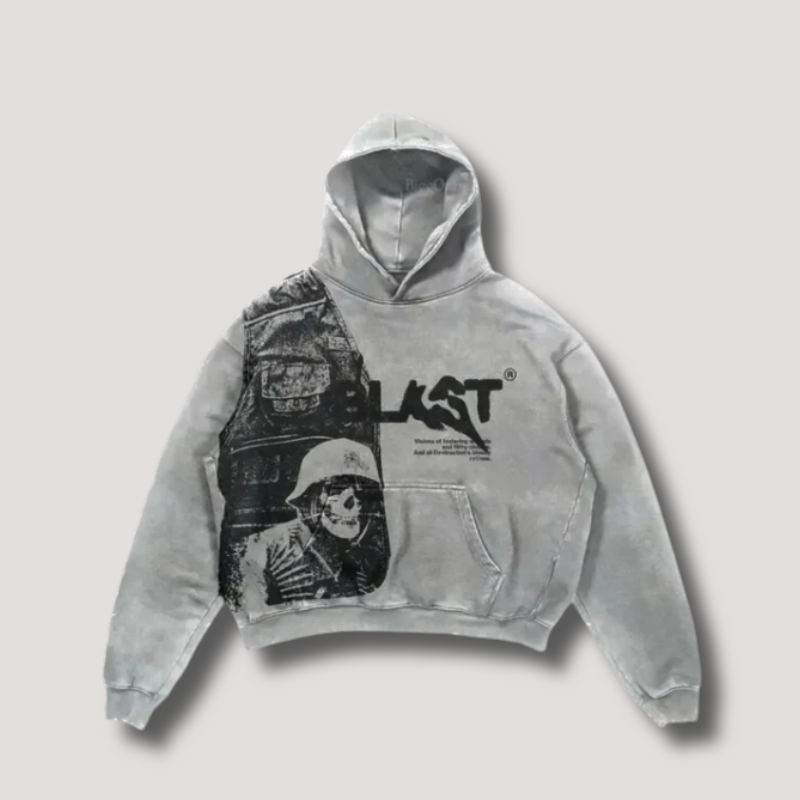 Graphic Blast Oversized Hoodie Y2k Streetwear