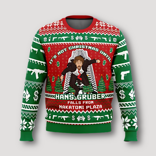 Festive Knit Hans Gruber Christmas Sweater