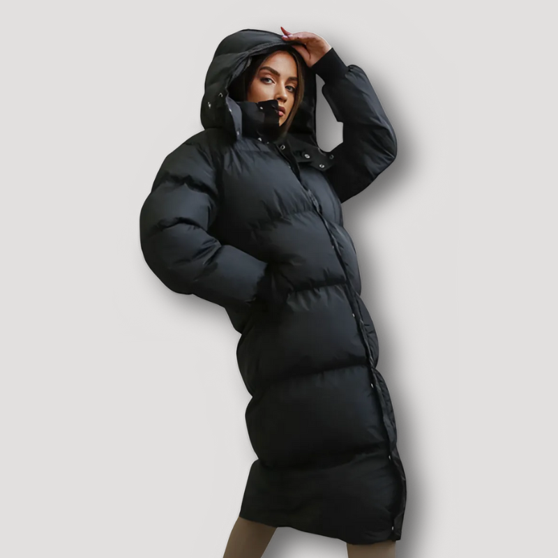 Stylish Hooded Long Puffer Coat Jacket Women