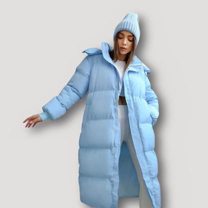 Stylish Hooded Long Puffer Coat Jacket Women