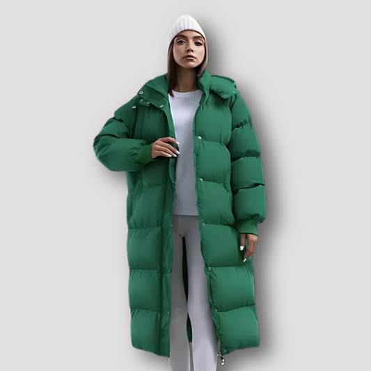 Stylish Hooded Long Puffer Coat Jacket Women