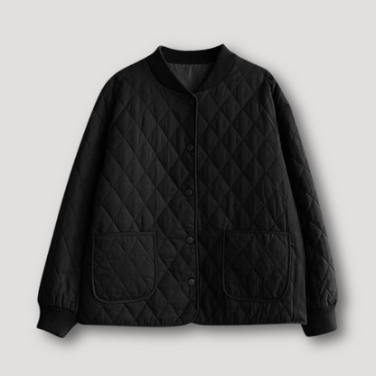 Winter Quilted Diamond Pattern Jacket Women