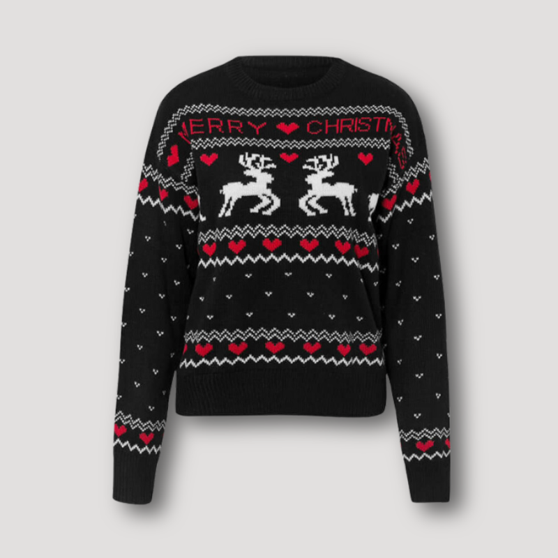 Merry Christmas Reindeer Ugly Christmas Sweater Women